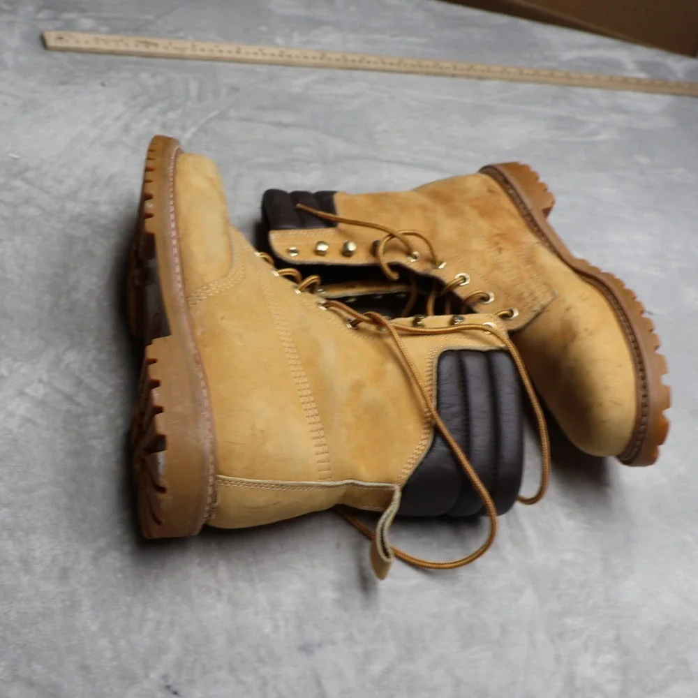 Timberland Mens 12D Work Boots Brown Premium Leather Rugged Waterproof 86005-674